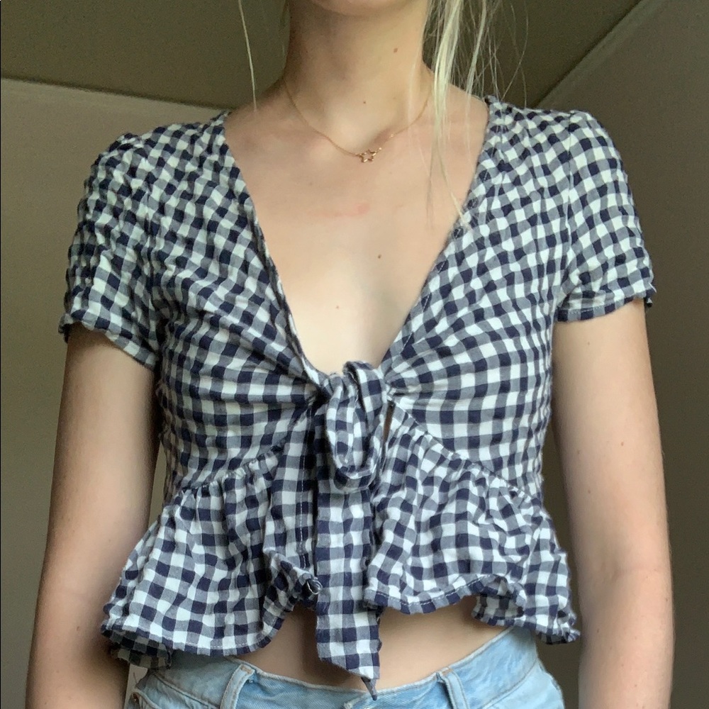 PacSun checkered Tie Shirt